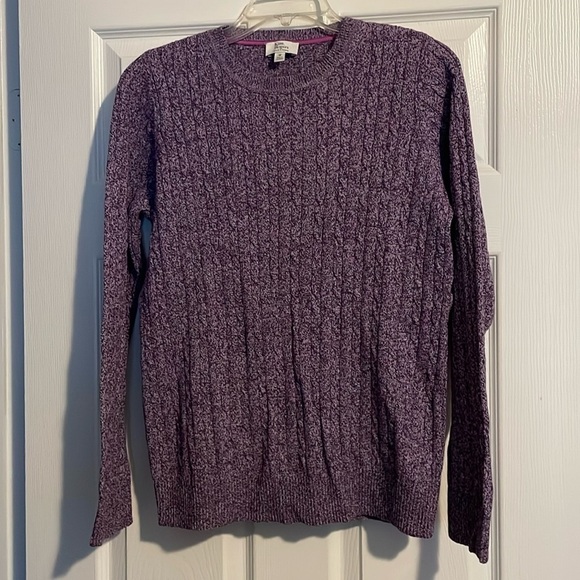 Kim Rogers women’s purple cable knit sweater size medium - Picture 1 of 7